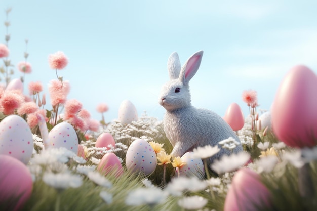 Renderización en 3D del fondo de la Pascua