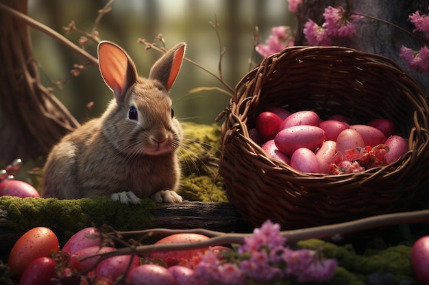 Renderización en 3D del fondo de la Pascua