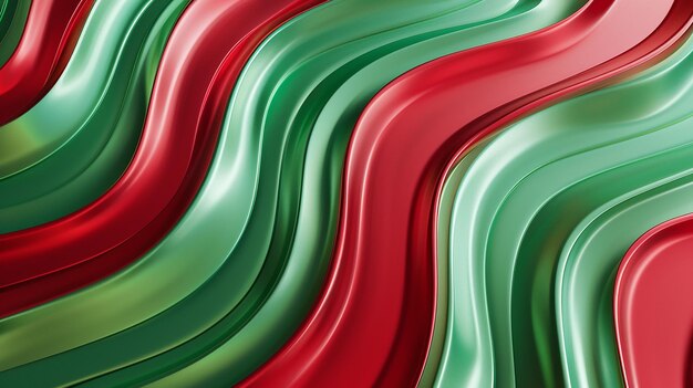 Renderización 3D de un fondo verde y rojo