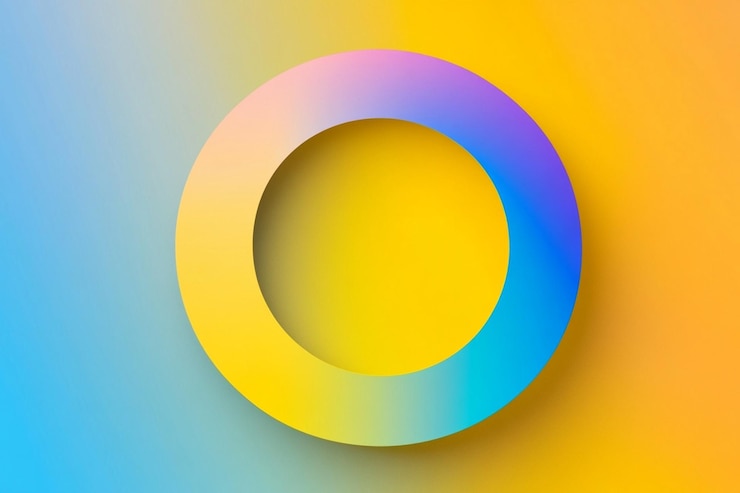 Foto renderización en 3d de la forma de las capas holográficas gradiente de fondo abstracto líquido