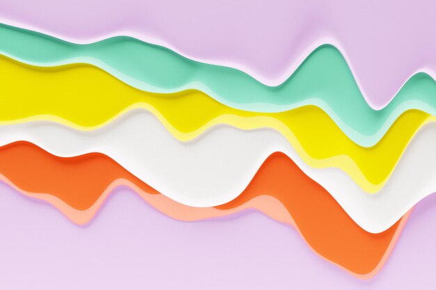 Renderización 3D de forma perfecta estética fondo colorido con líneas abstractas multicolores concepto de energía futurista