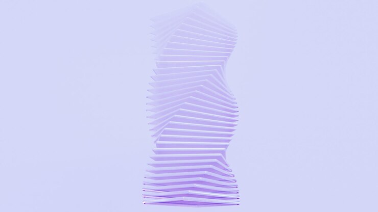 Renderización 3D de formas abstractas en estilo minimalista ideal para fondos de encabezados o diseño visual moderno