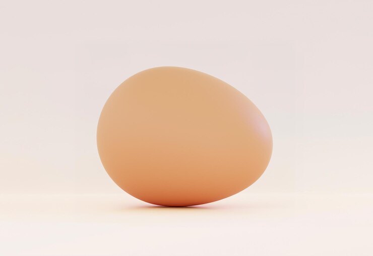 Renderización en 3D del huevo