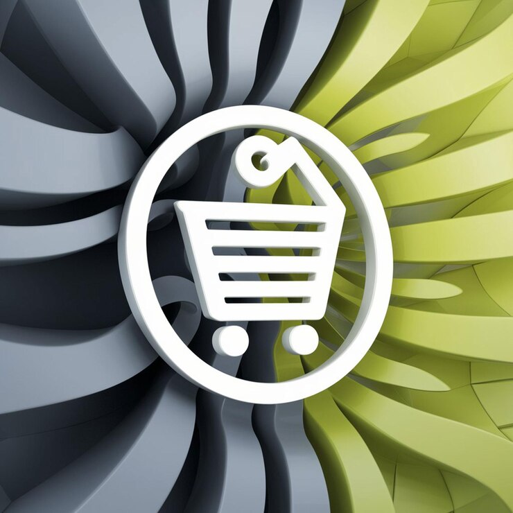 Foto renderización 3d innovadora de un icono circular del carrito de compras perfecto para el comercio electrónico y el comercio minorista