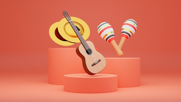 Renderización en 3D de un instrumento musical