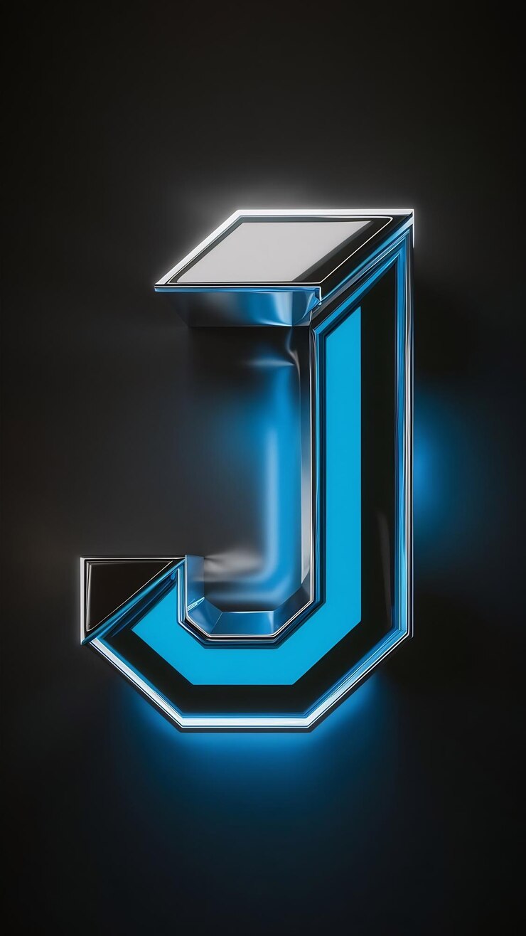Foto renderización en 3d de la letra j