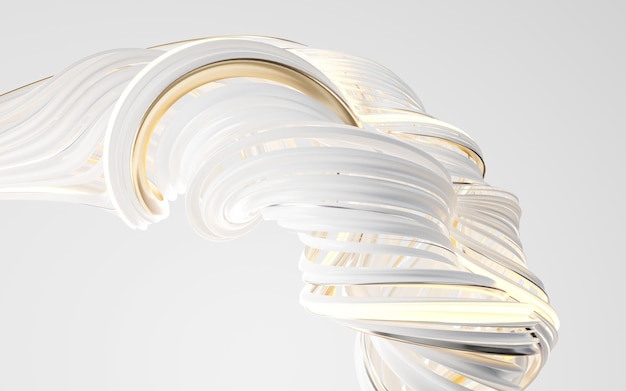 Renderización 3D de líneas de curva fluida abstracta
