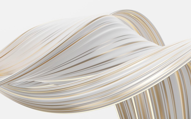Renderización 3D de líneas de curva fluida abstracta