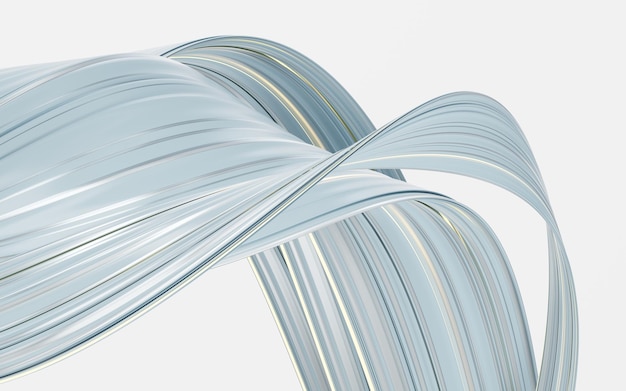 Renderización 3D de líneas de curva fluida abstracta