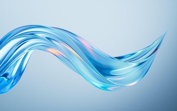 Foto renderización 3d de líneas curvas de fondo que fluyen