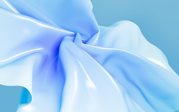 Renderización 3D de material de tela lisa y abstracta