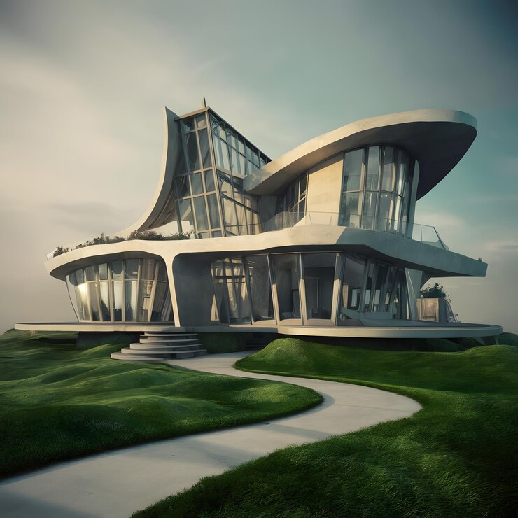 Renderización en 3D del modelo de la casa