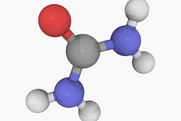 Renderización 3D de la molécula de base orgánica de etilamina Los átomos están representados como esferas con codificación de color convencional hidrógeno blanco carbono gris nitrógeno azul