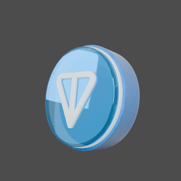 Renderización 3D de monedas de criptomonedas con fondo gris