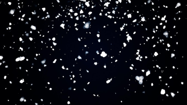 Renderización 3D de nieve generada por computadora