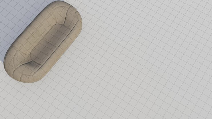 Foto renderización 3d podría sofá en el plano
