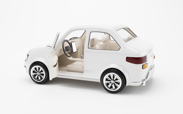 Renderización 3D realista de automóviles de estilo 3D