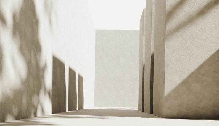 Renderización 3D de telón de fondo botánico con sombras suaves y luz pastel para una vitrina de productos de primera calidad