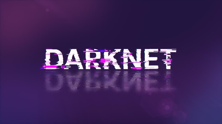 Foto renderización 3d de texto de darknet con efectos de pantalla de fallas tecnológicas