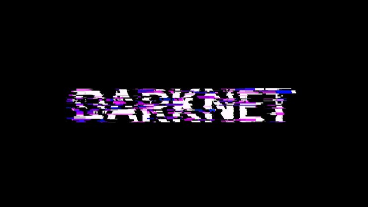 Foto renderización 3d de texto de darknet con efectos de pantalla de fallas tecnológicas