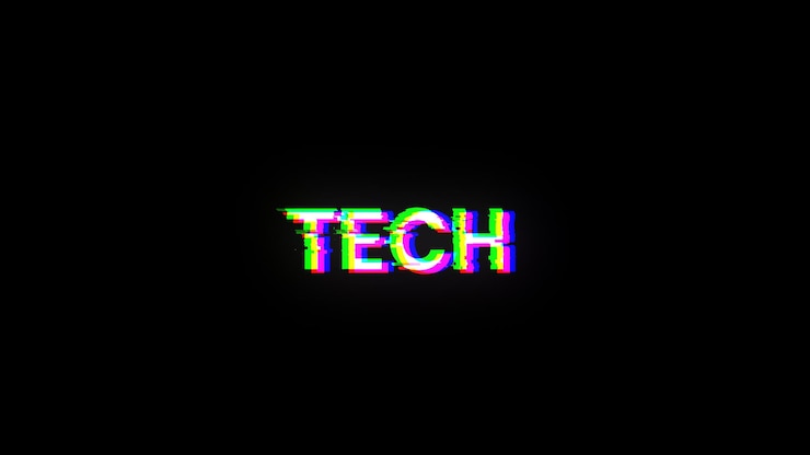 Foto renderización 3d texto técnico con efectos de pantalla de fallas tecnológicas