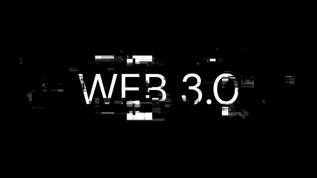 Renderización 3D WEB 30 texto con efectos de pantalla de fallas tecnológicas