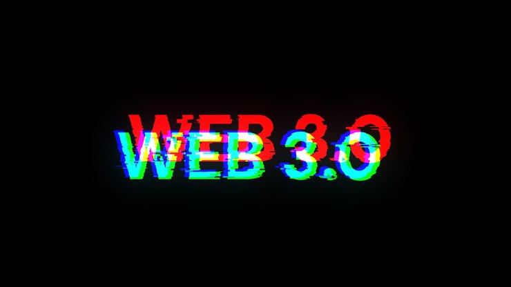 Foto renderización 3d web 30 texto con efectos de pantalla de fallas tecnológicas