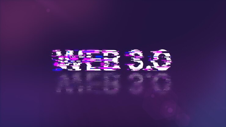Foto renderización 3d web 30 texto con efectos de pantalla de fallas tecnológicas