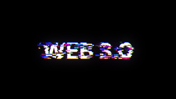 Foto renderización 3d web 30 texto con efectos de pantalla de fallas tecnológicas