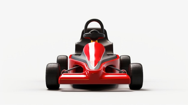 Renderización audaz y realista de Gokart en un fondo blanco