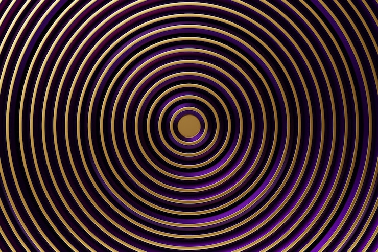 Foto renderizado 3d abstracto portal fractal redondo colorido espiral redondo colorido