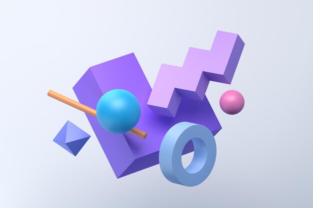 Renderizado en 3D abstracto