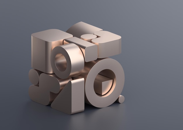 Renderizado en 3D abstracto