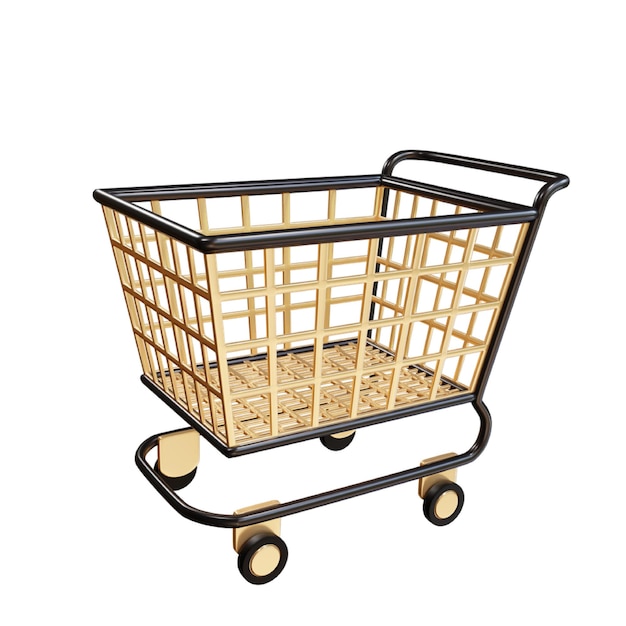 Renderizado en 3D del carrito de compras