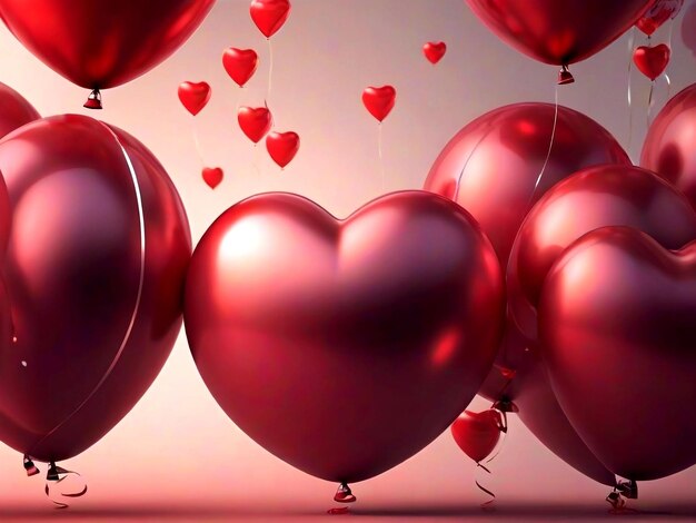 Foto renderizado en 3d del corazón del día de san valentín foto de fondo