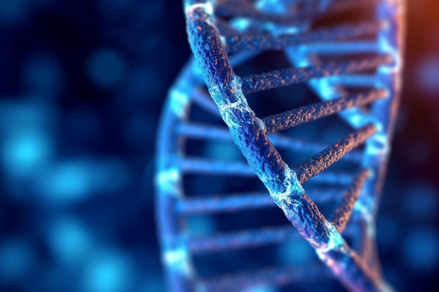 Renderizado en 3D de la estructura del ADN