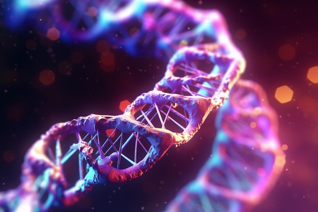 Renderizado en 3D de la estructura del ADN