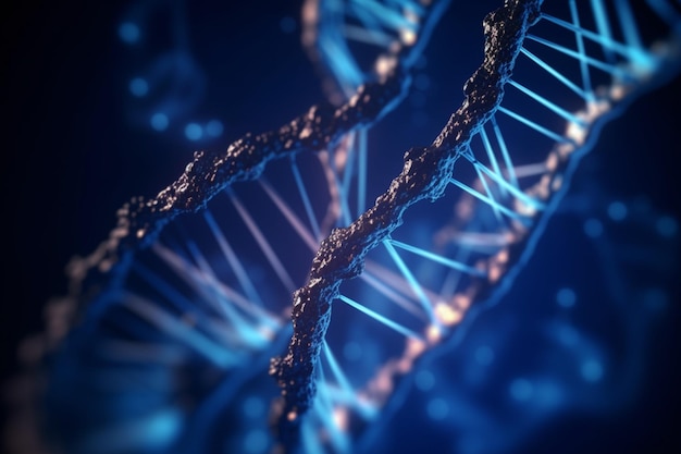 Renderizado en 3D de la estructura del ADN