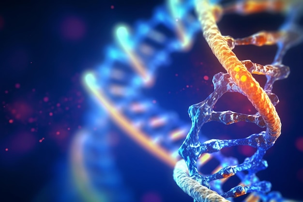 Renderizado en 3D de la estructura del ADN