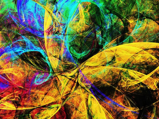 Renderizado 3D de fondo fractal abstracto