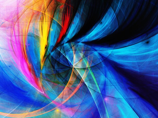 Renderizado 3D de fondo fractal abstracto