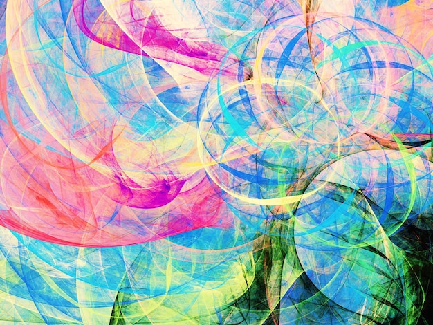 Renderizado 3D de fondo fractal abstracto