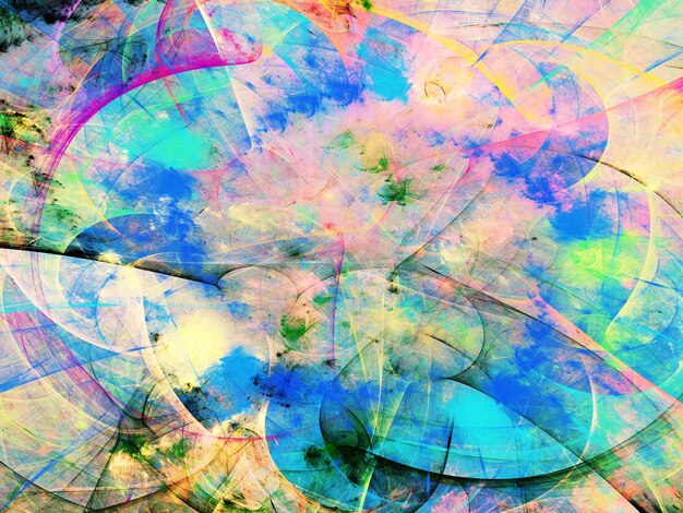 Renderizado 3D de fondo fractal abstracto
