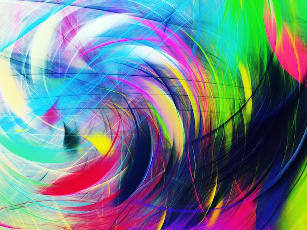 Renderizado 3D de fondo fractal abstracto