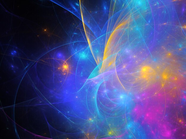 Renderizado 3D de fondo fractal abstracto