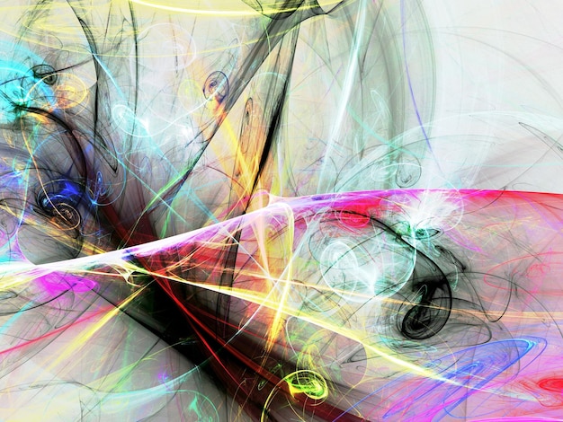 Renderizado 3D de fondo fractal abstracto