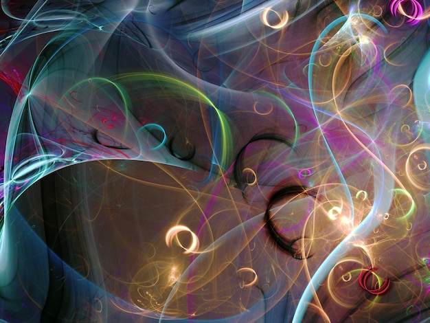 Renderizado 3D de fondo fractal abstracto