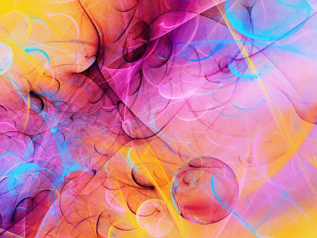 Renderizado 3D de fondo fractal abstracto