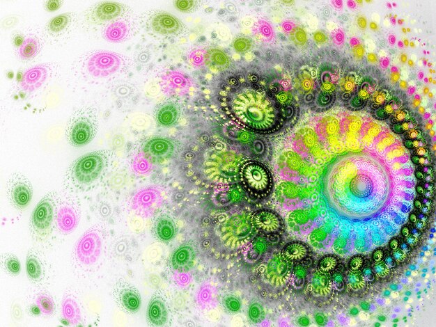 Renderizado 3D de fondo fractal abstracto