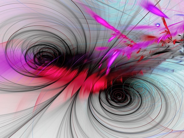 Renderizado 3D de fondo fractal abstracto